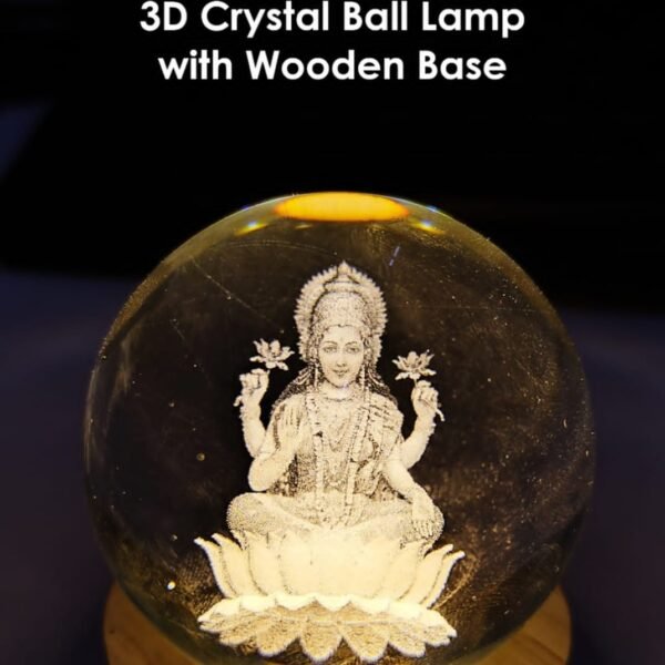 LAXMI JI 3D CRYSTAL BALL 🔮