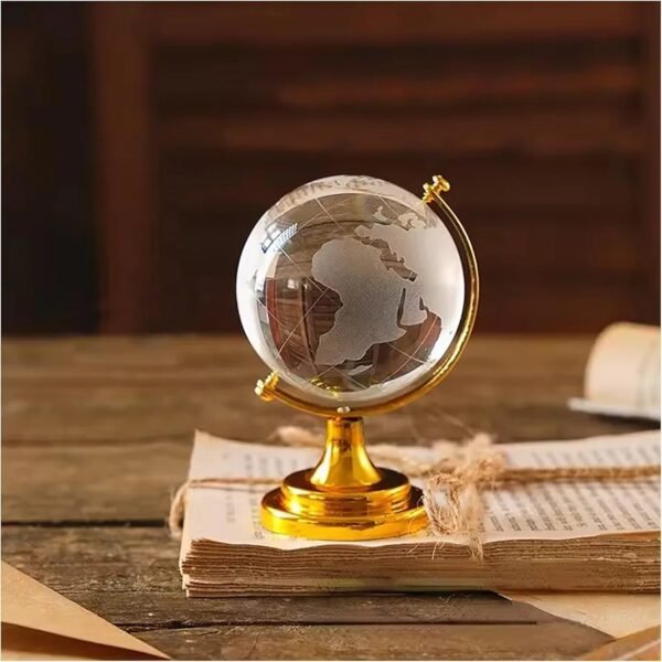 Mediam Crystal Globe with Golden Stand