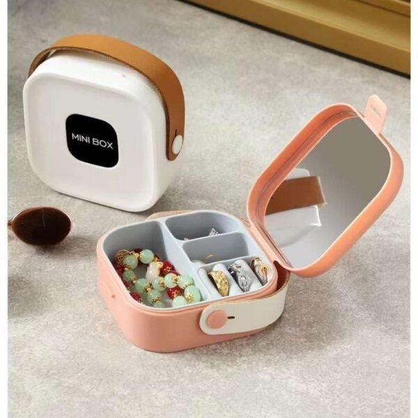 Mini Jewelry Storage Box with Mirror