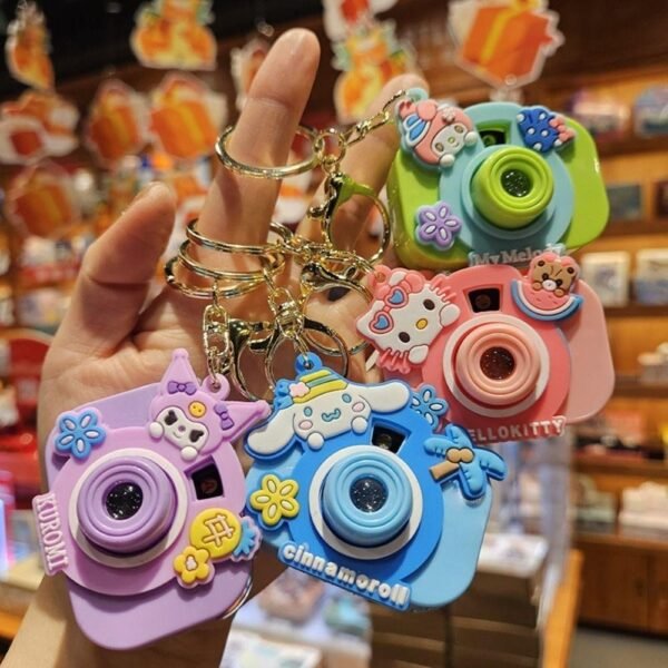 Camera projector keychain with lights