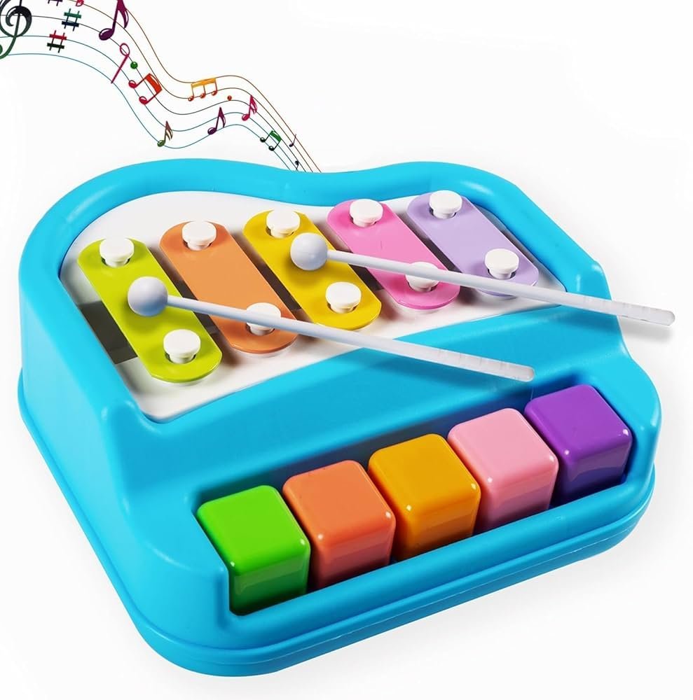2026/04/1000062336.jpg Xylophone - 5 Key for Kids - Educational Musical Toy with Mallets