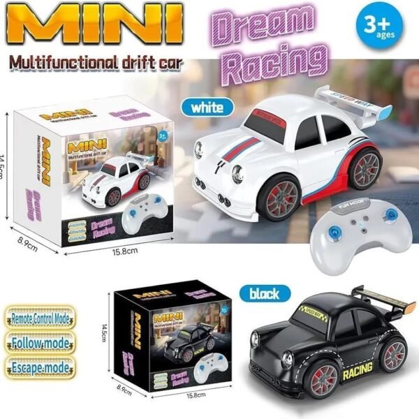 Mini Drifting RC Car Toy with Remote Control, High Speed Racing Drift Car for Kids, Rechargeable Mini Sports Car Toy with LED Lights