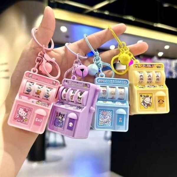 Cute Mini Slot Machine Keychain Toy