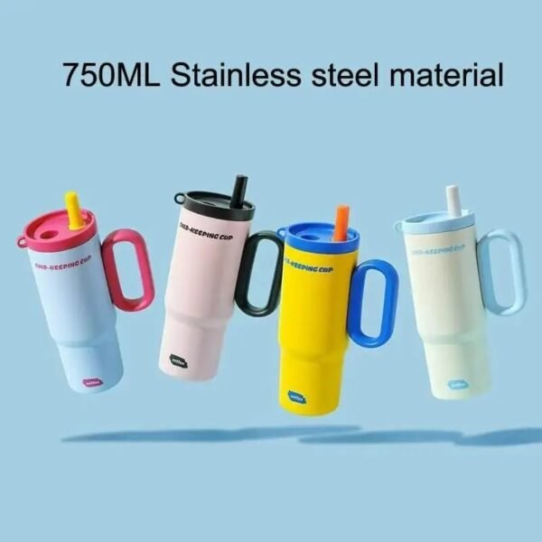 Cute stainless steel tumbler with charms and stickers..!