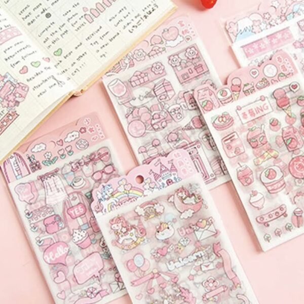 Kawaii Pink Dreams Aesthetic Sticker Collection