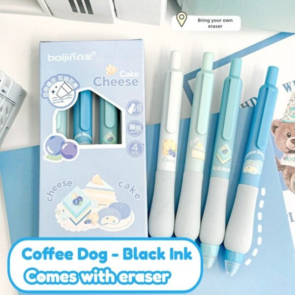 4 Pieces/Box  Cartoon Soft Grip pen set