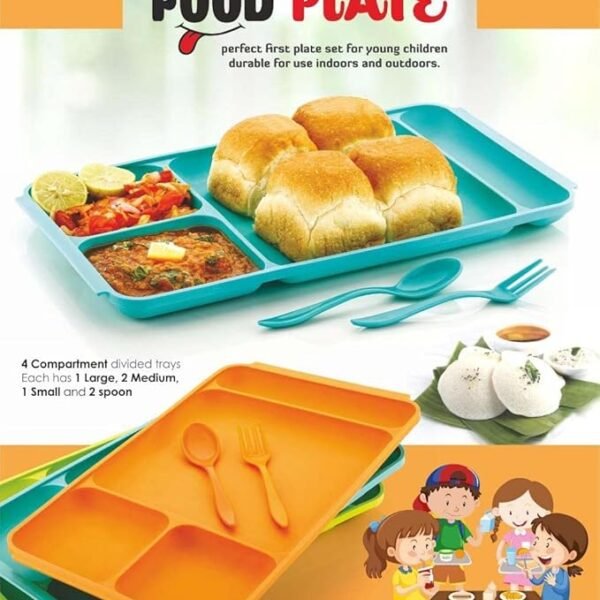 4 compartment dining tray