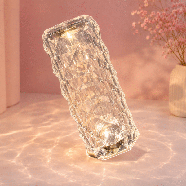 Crystal Diamond Cut LED Table Lamp